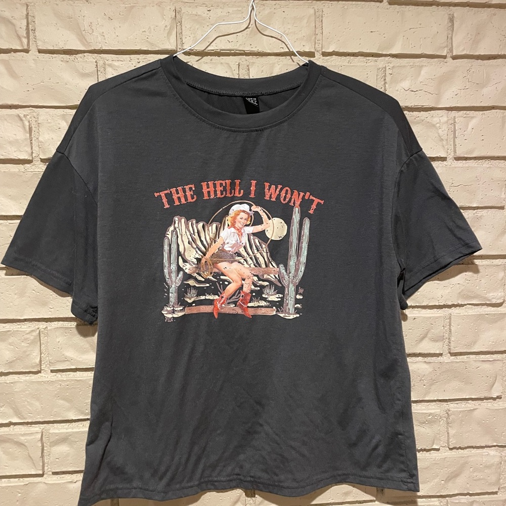 Graphic Tee with Western Print